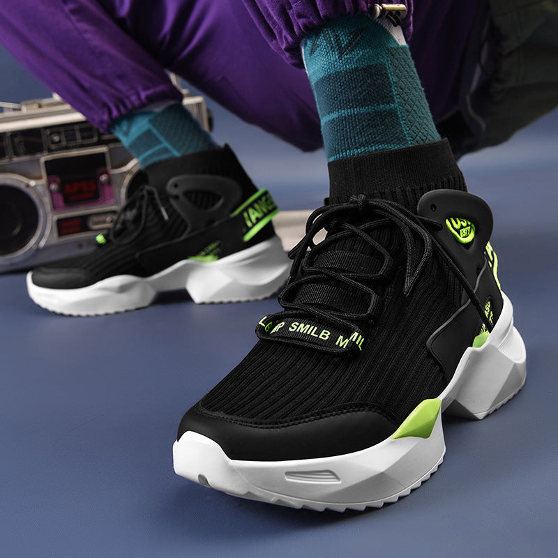 Basketball shoes Flying knitted socks men