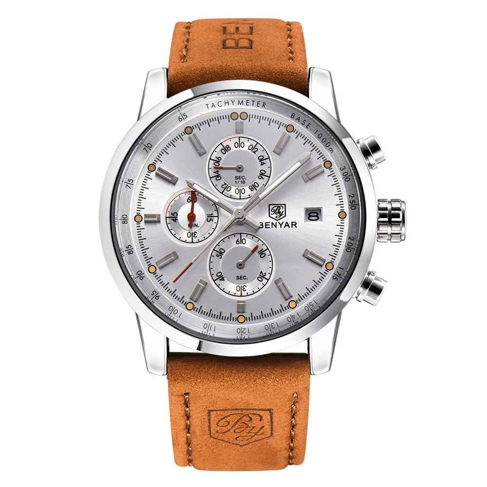 Men’s luxury leather watch