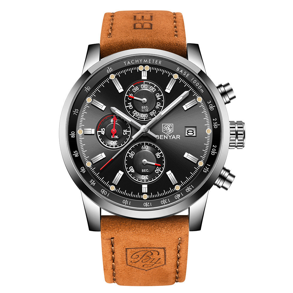 Men’s luxury leather watch