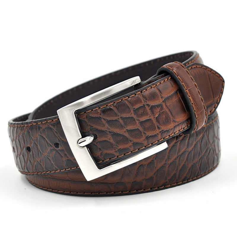 Mens Fashion Waist Belts Faux Pattern With Split Leather Luxury Male Designer Belt Accessories Factory Price