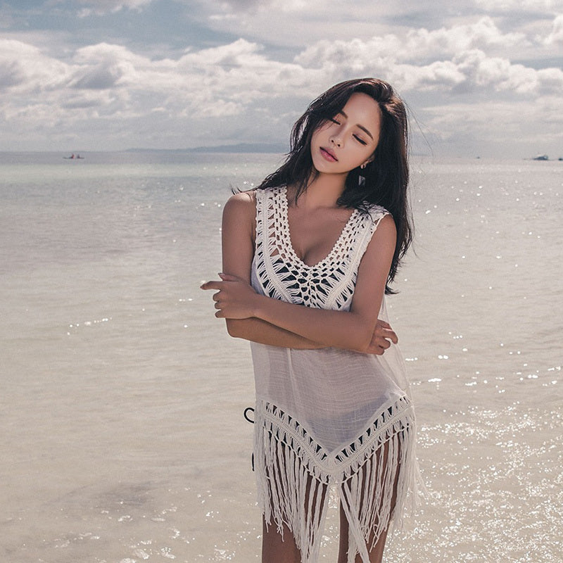 Sexy Cover Up Summer Beach Wear Tassel Swimsuit