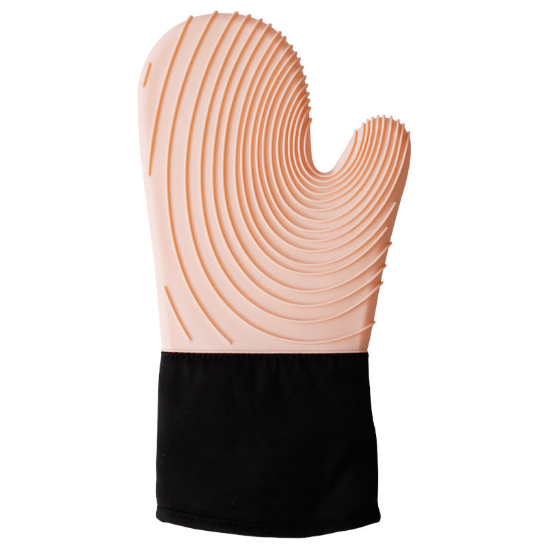 Thick silicone gloves, anti-scalding and heat insulation for ovens