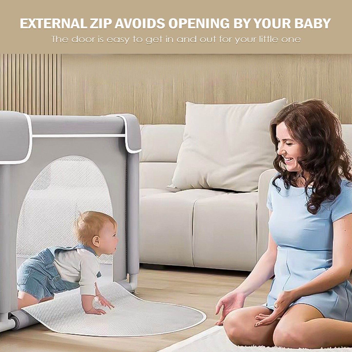 Baby cot with activity center