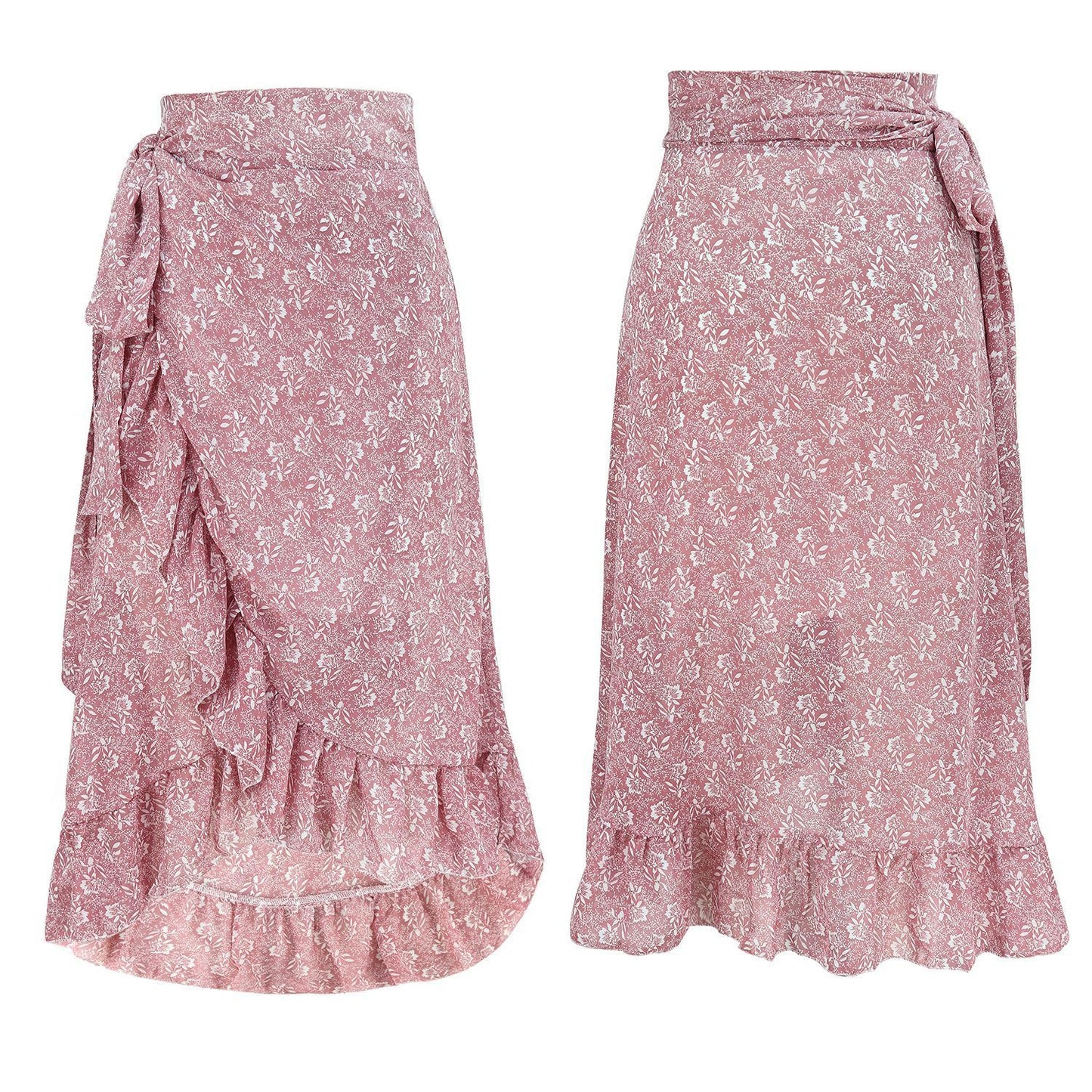 Women’s High Waist Chiffon A-Line Split Skirts