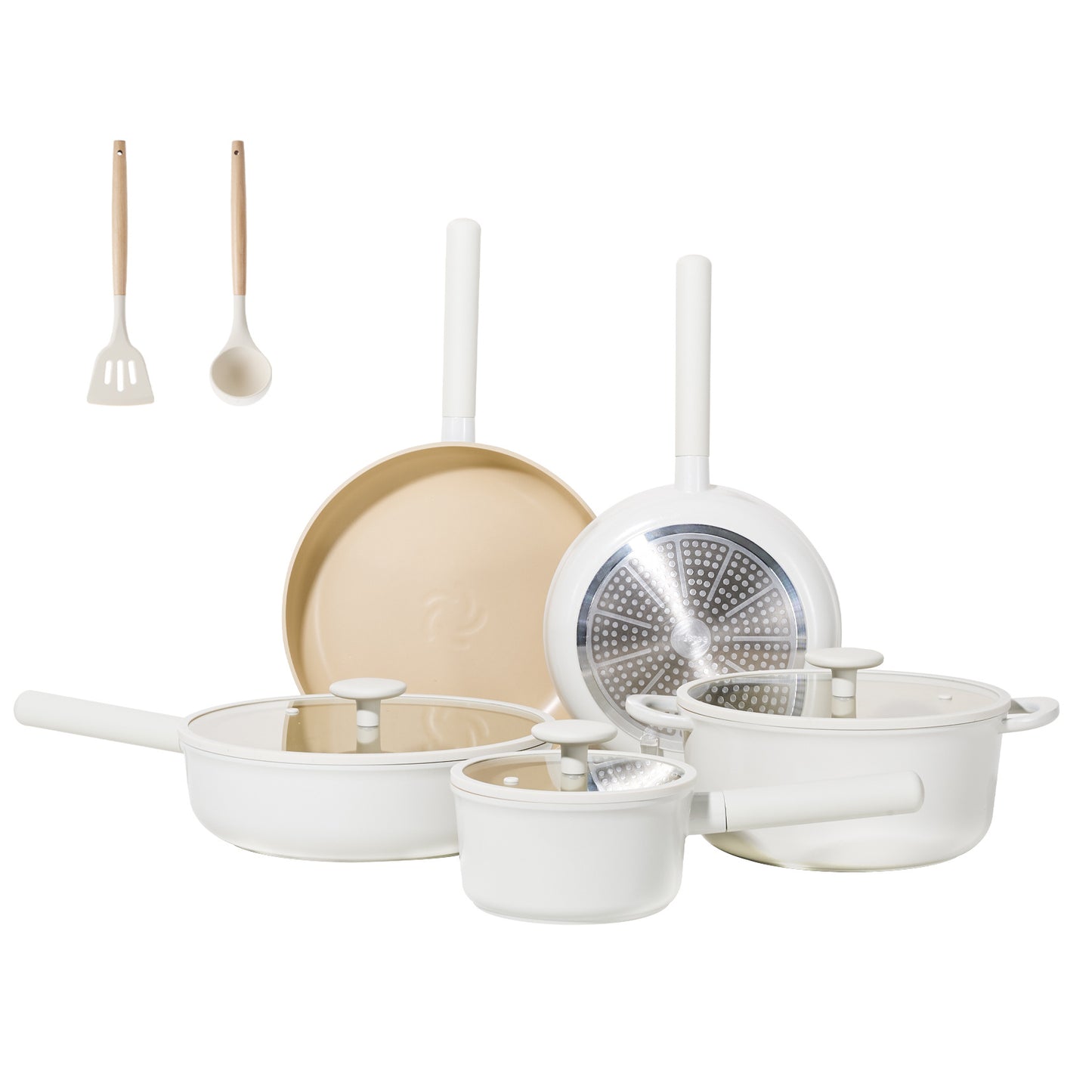 Ceramic cookware sets 17pcs, Pots and pans