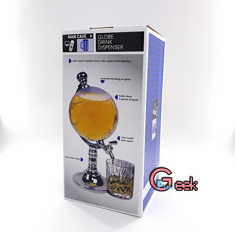 Novelty Globe Wine Decanters 1.5L Alcohol Beverage Dispenser