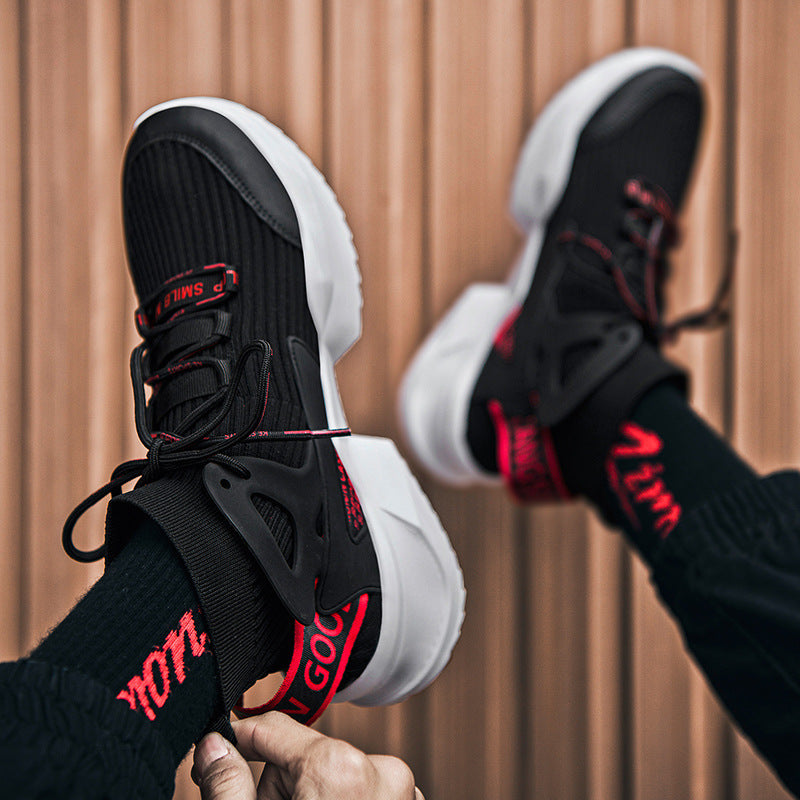 Basketball shoes Flying knitted socks men