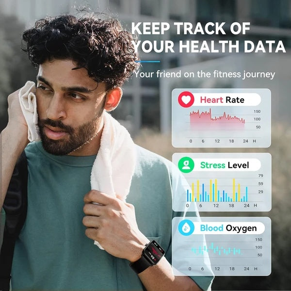 Smart watch for men, built-in Alexa, fitness tracker