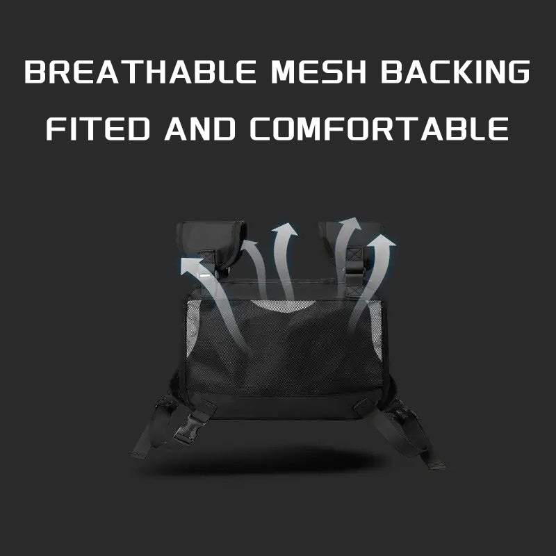 Running vest, Chest bag, Adjustable reflective mesh pocket