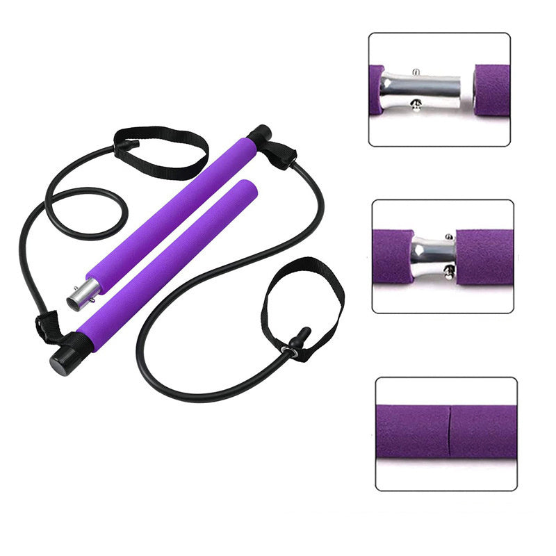 Pilates and yoga fitness bar, portable gym accessories, sports elastic bands