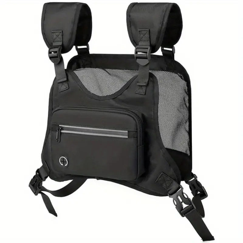 Running vest, Chest bag, Adjustable reflective mesh pocket
