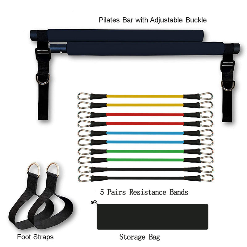 Pilates and yoga fitness bar, portable gym accessories, sports elastic bands