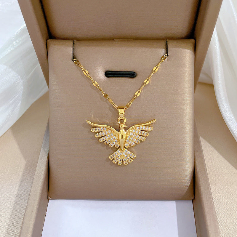 Phoenix Wings Necklace Light Luxury Women