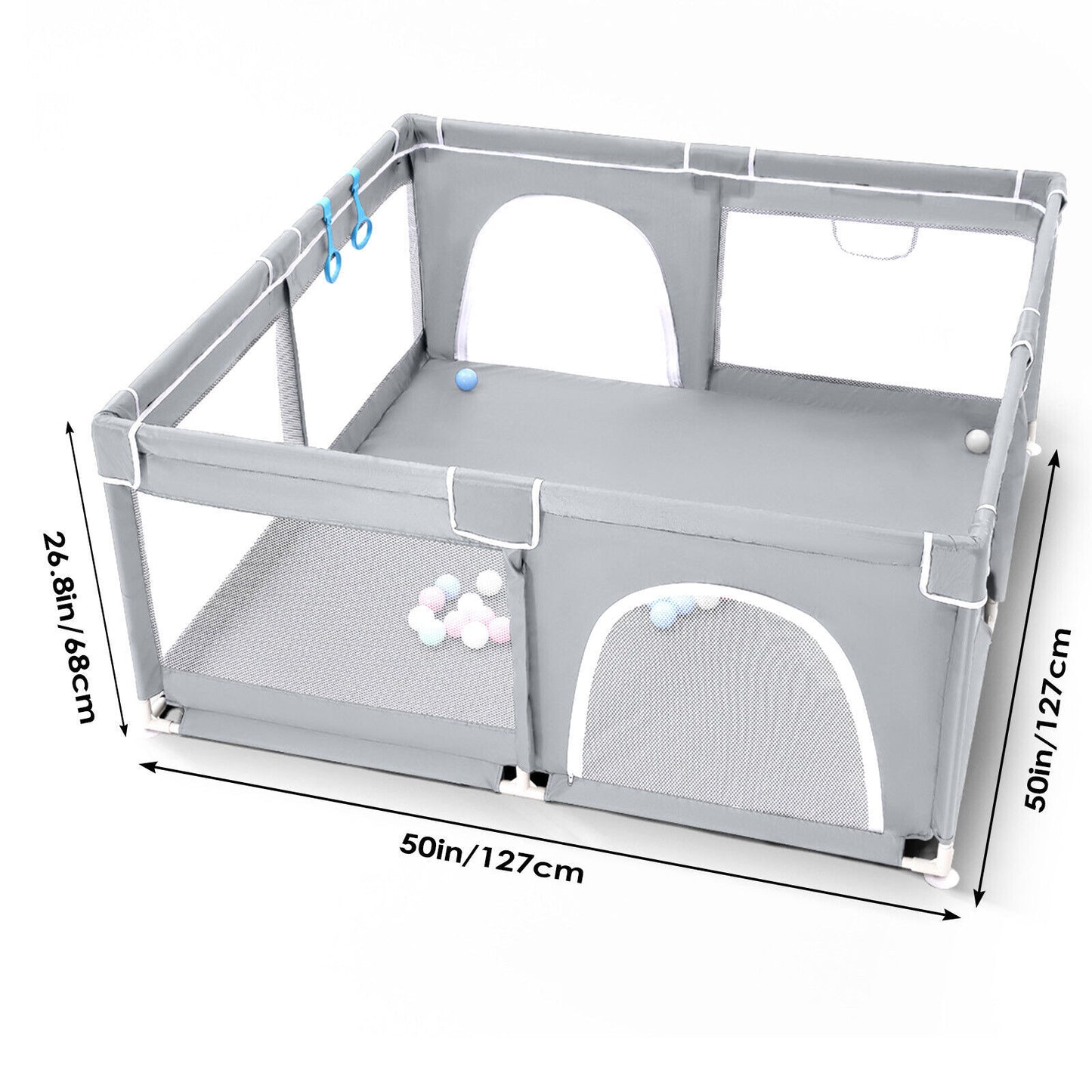 Baby cot with activity center