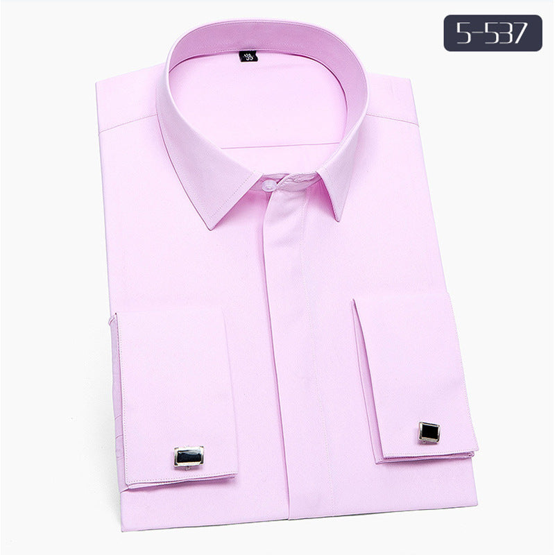 Men's Long Sleeve Non-ironing Slim Fit White Shirt