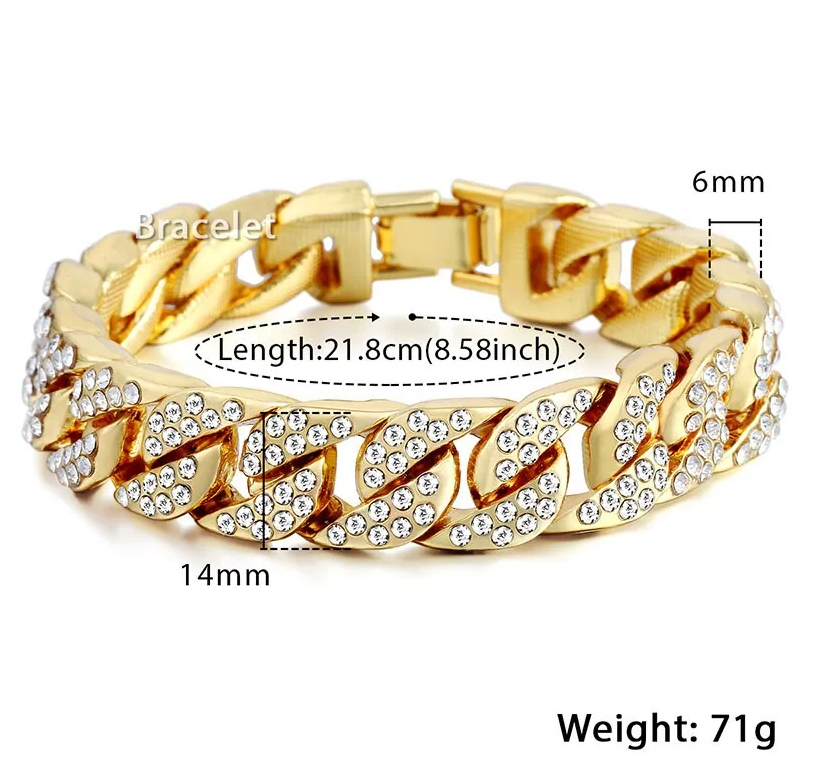 Miami Gold Curb Cuban Armband