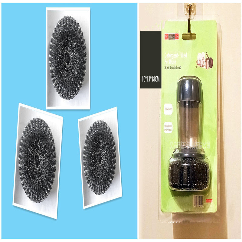 Brush Cleaner Push-type Kitchen Detergent Brush Tools