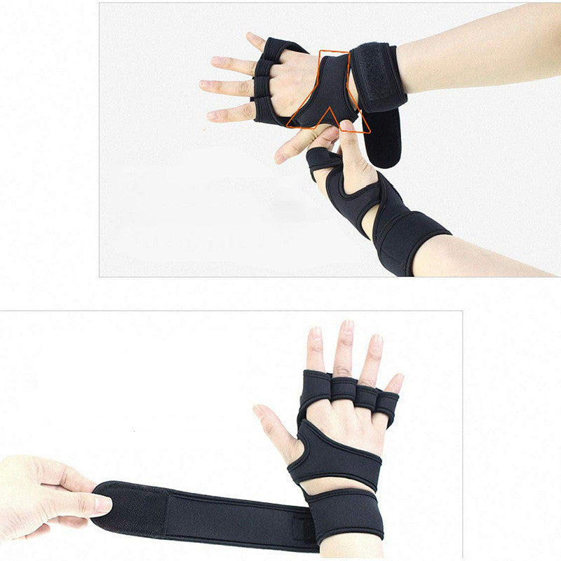 Luvas Antiderrapantes Silicone Palm Protection Fitness Equipment Gloves