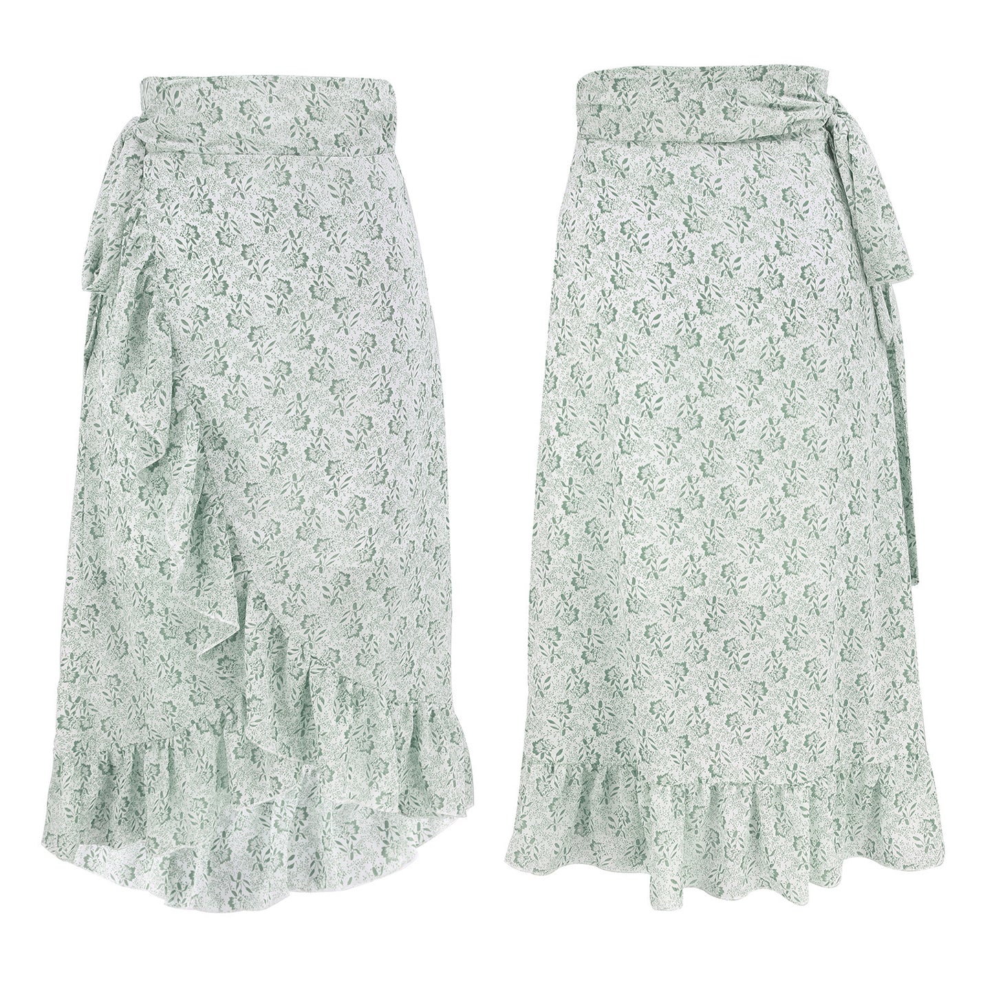 Women’s High Waist Chiffon A-Line Split Skirts