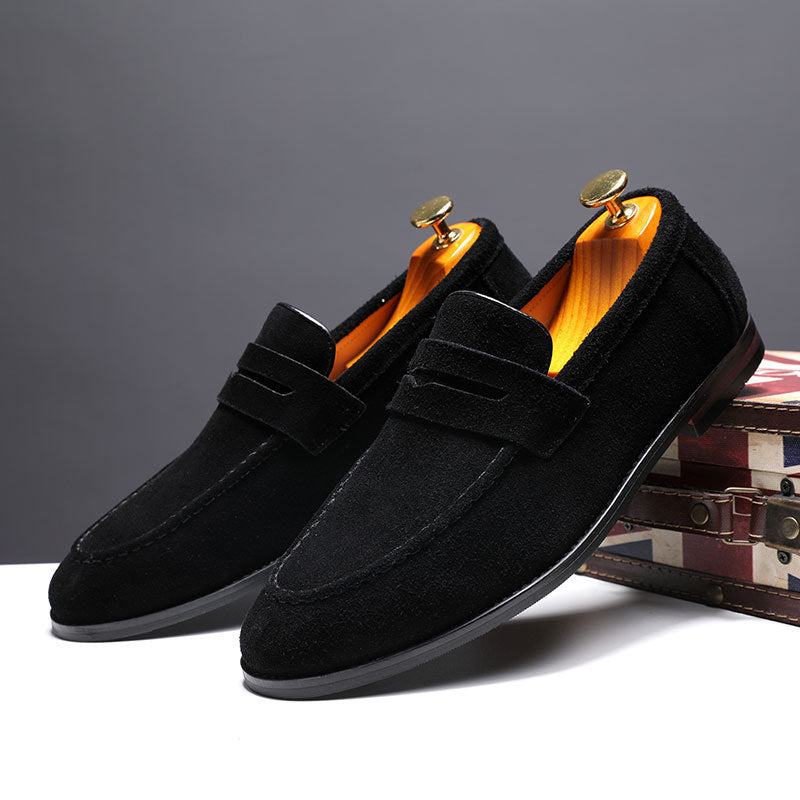 Casual Nubuck Leather Lazy Shoes for Men