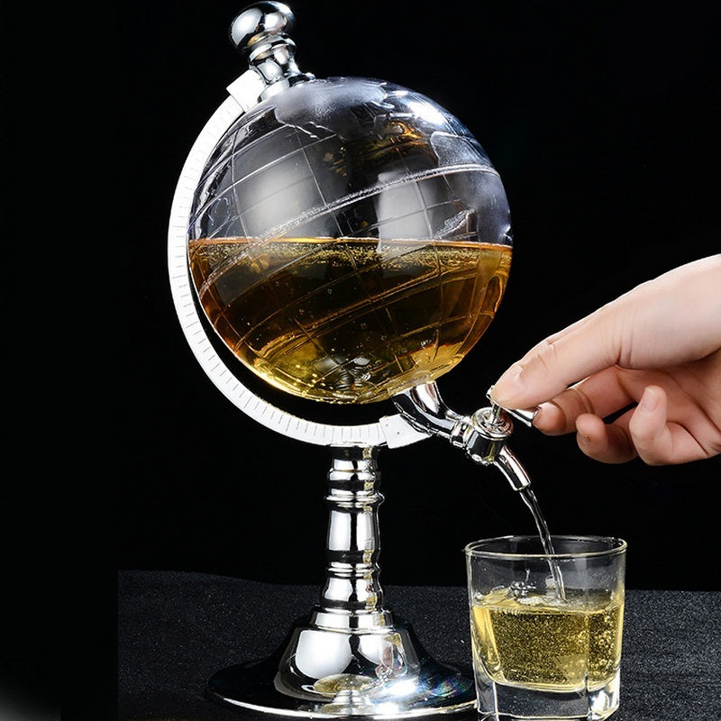 Novelty Globe Wine Decanters 1.5L Alcohol Beverage Dispenser