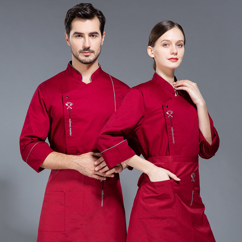 Workwear for men Creative Solid Color Printing Chefs
