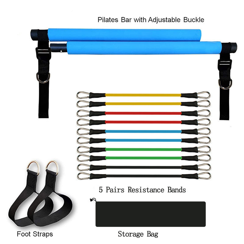 Pilates and yoga fitness bar, portable gym accessories, sports elastic bands