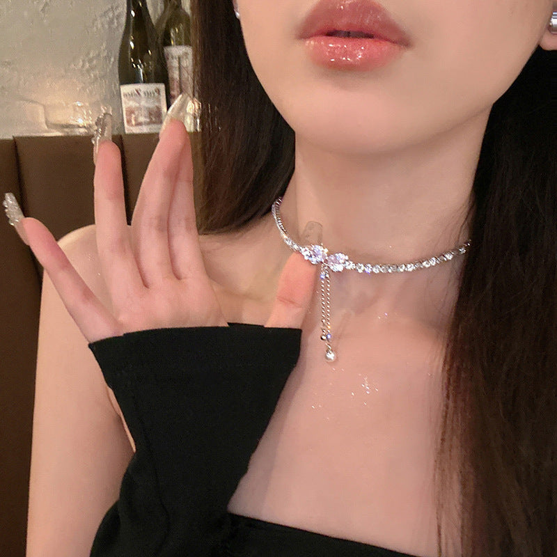 Necklace Bow Pearl