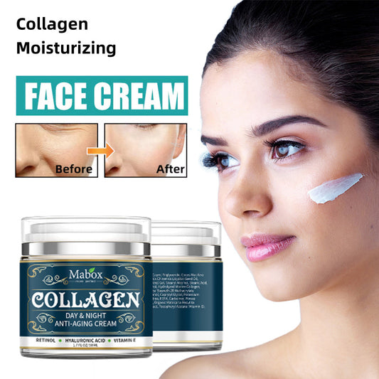 Collagen moisturizing facial cream, skin care, anti-aging facial cream