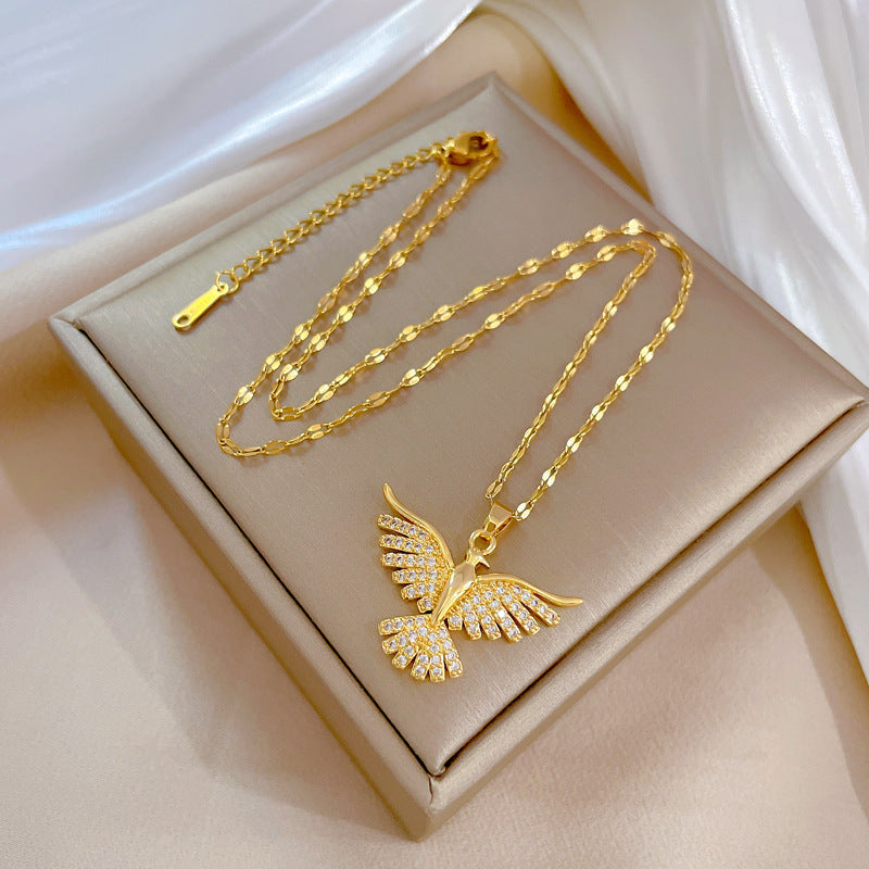 Phoenix Wings Necklace Light Luxury Women