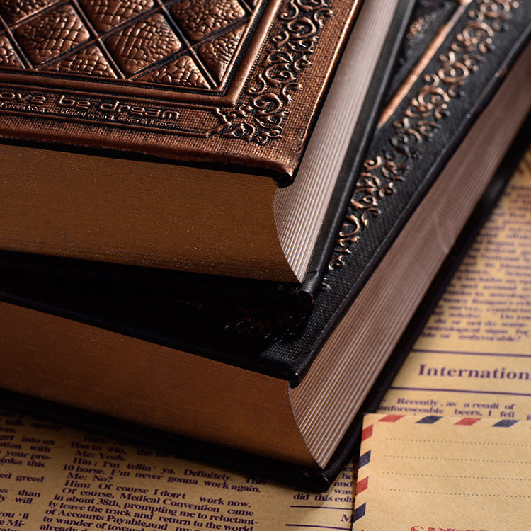 Embossed Faux Leather Notepad Three-dimensional Super Thick