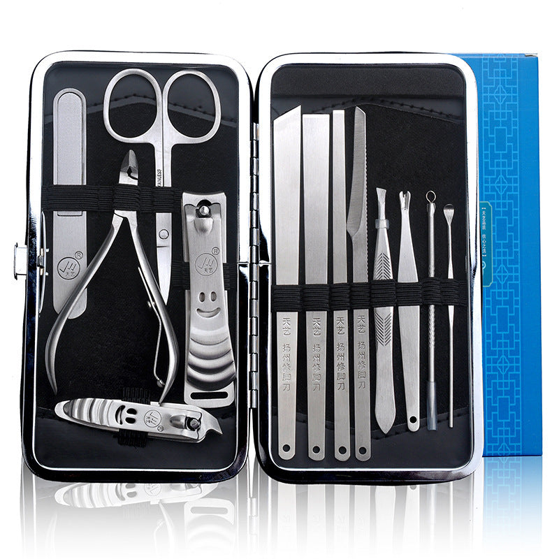 Household nail clippers and pedicure knife set