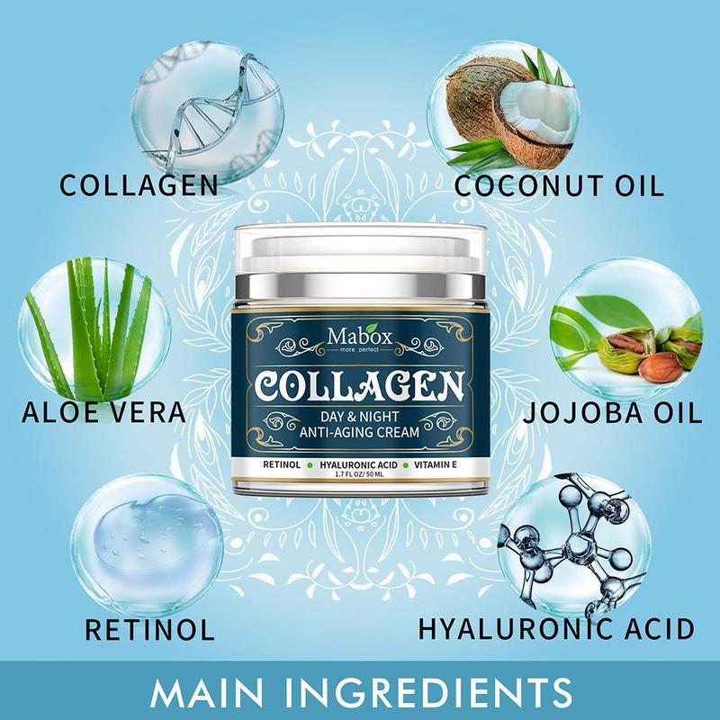 Collagen moisturizing facial cream, skin care, anti-aging facial cream