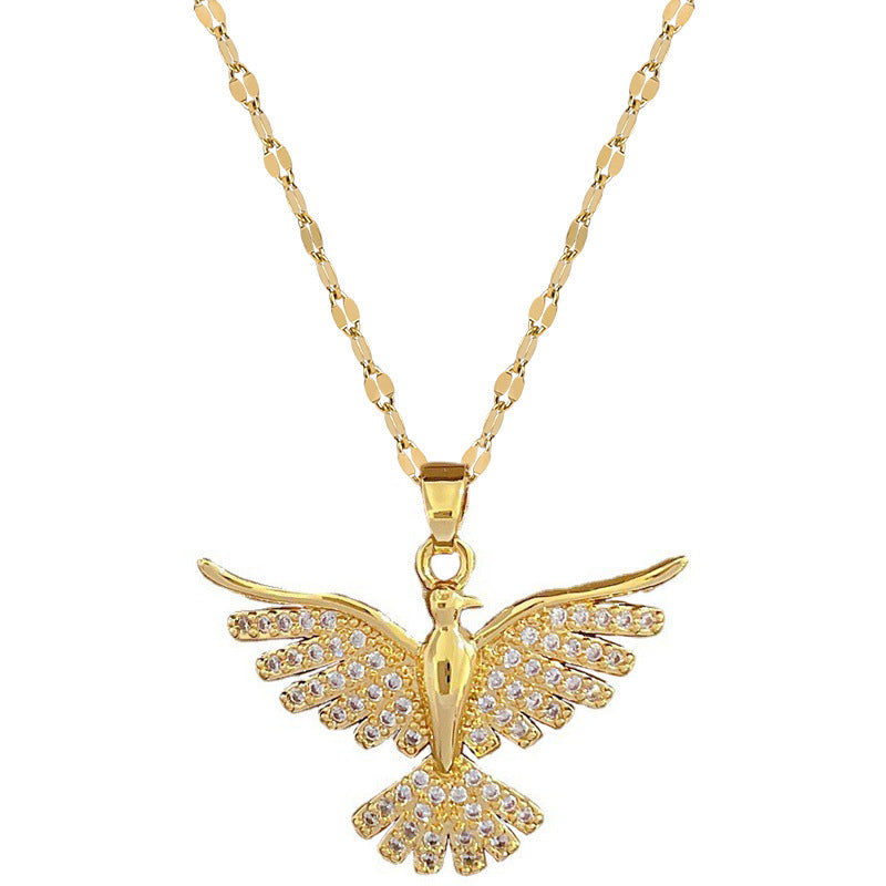 Phoenix Wings Necklace Light Luxury Women