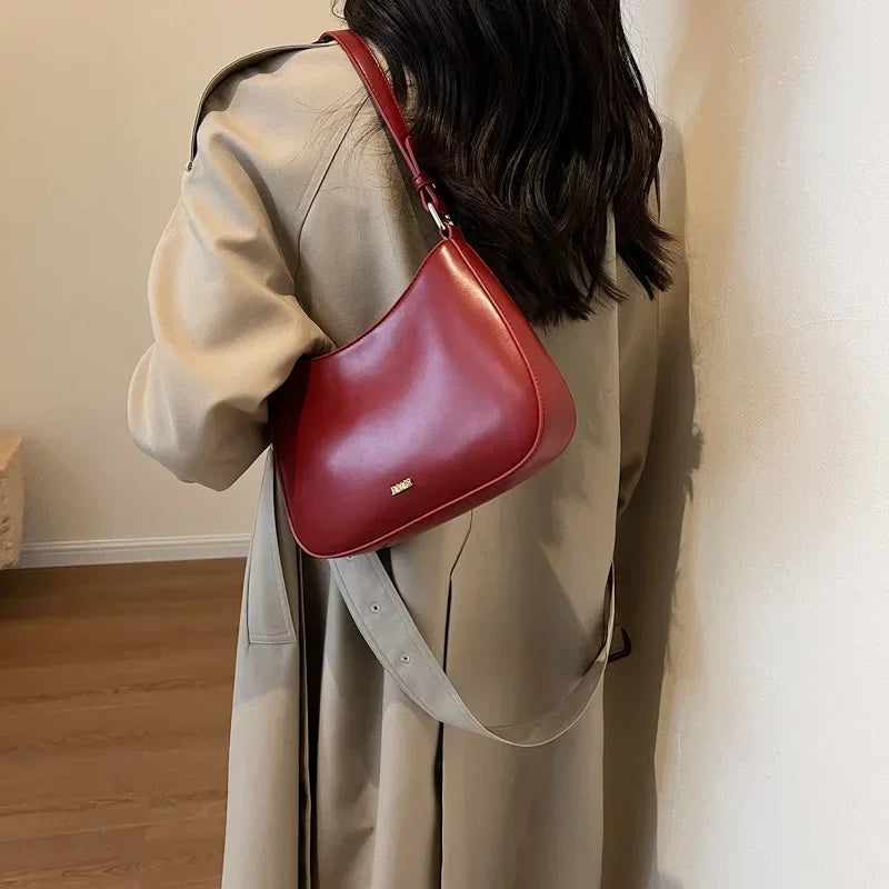 Shoulder Bags for Women Designer Luxury Red Underarm