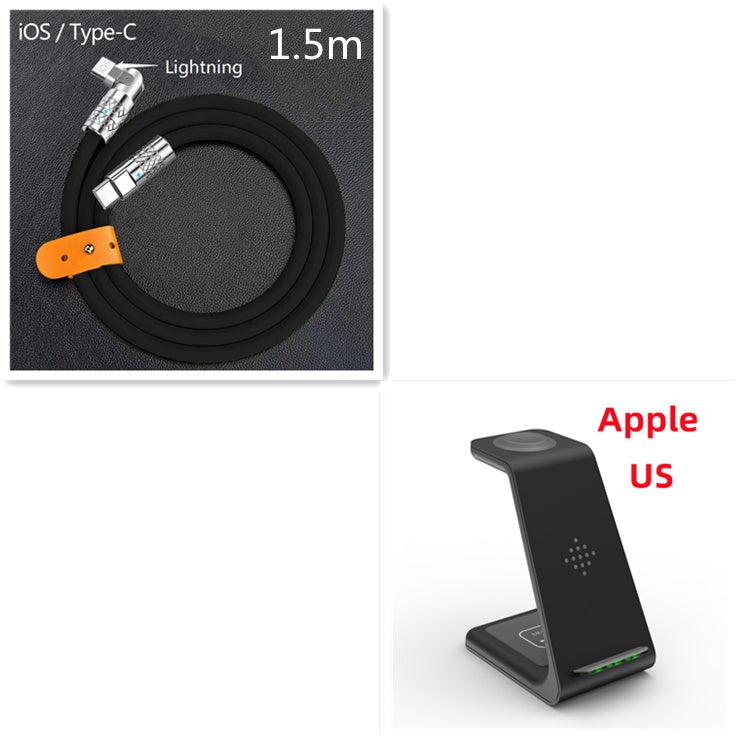 3 in 1 Fast Charging Station with Wireless Support