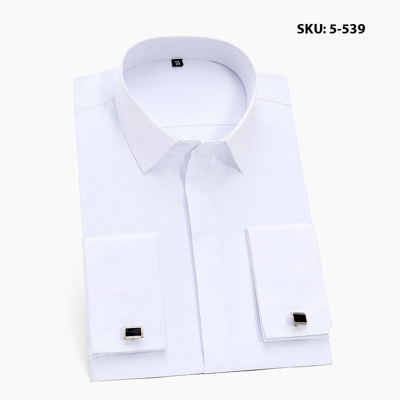 Men's Long Sleeve Non-ironing Slim Fit White Shirt