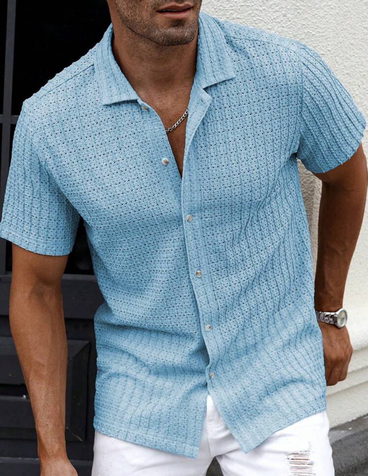 New Men's Fashion Casual Slim Top