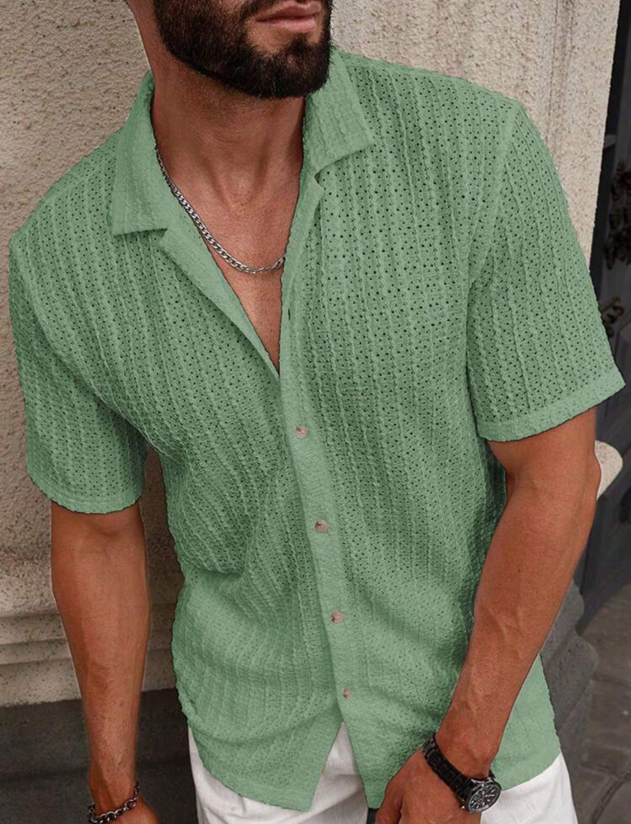 New Men's Fashion Casual Slim Top