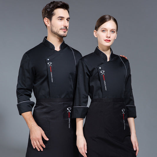 Workwear for men Creative Solid Color Printing Chefs