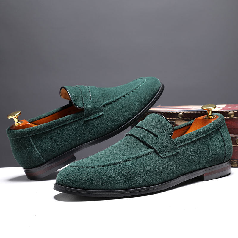 Casual Nubuck Leather Lazy Shoes for Men