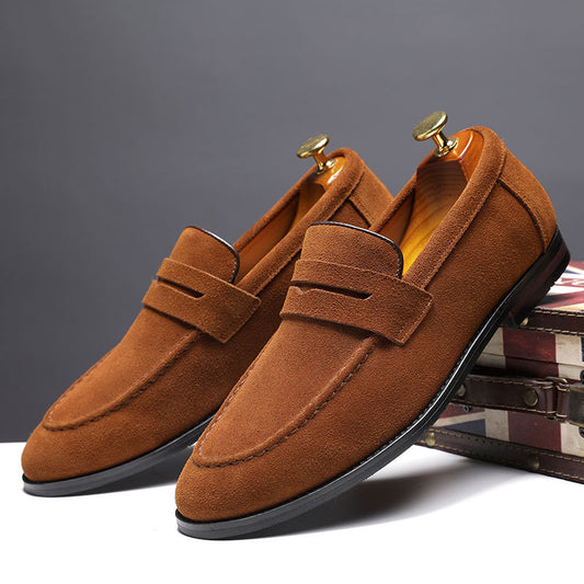 Casual Nubuck Leather Lazy Shoes for Men