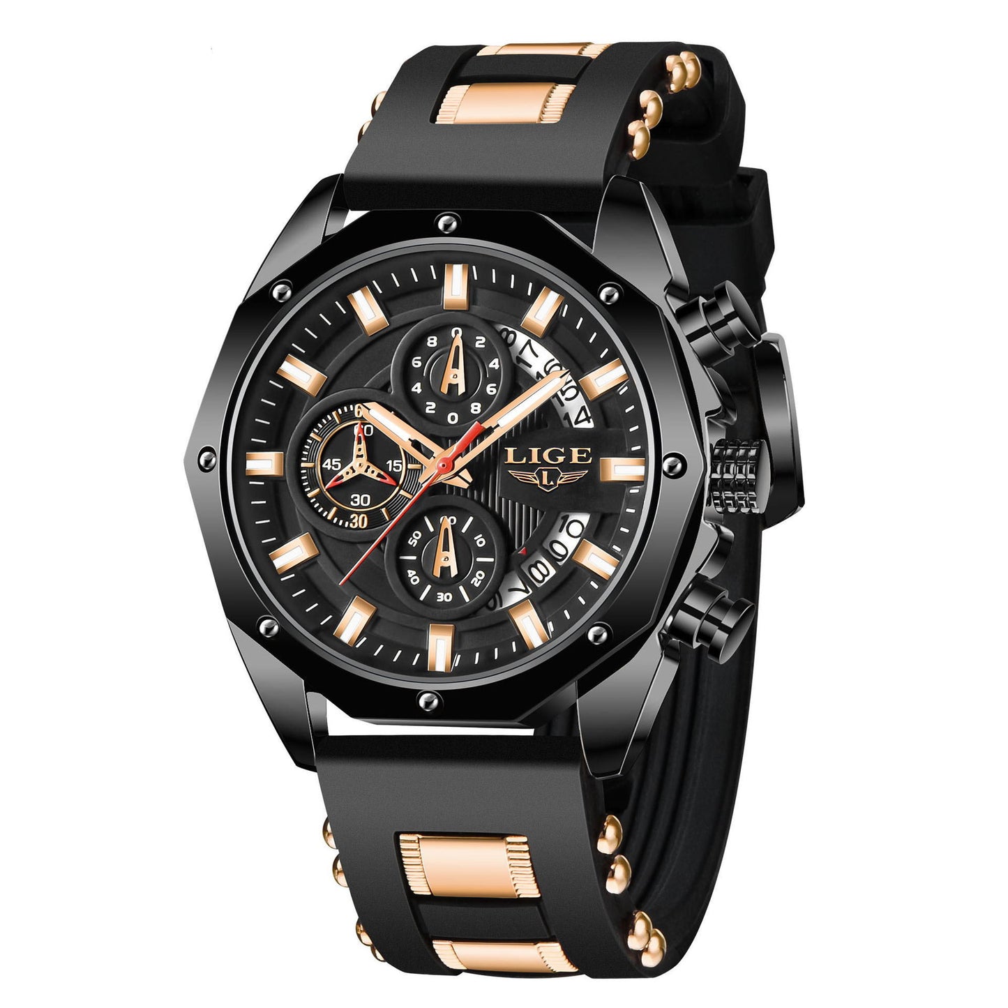 Fashion men’s watches, luxury silicone sports watch