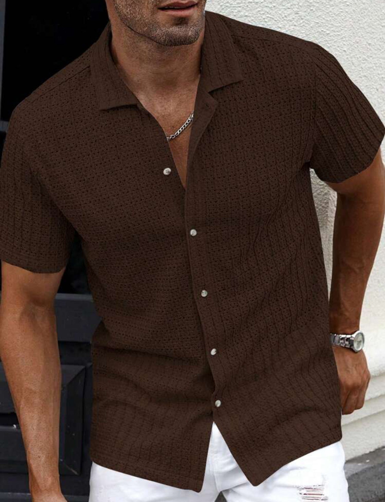 New Men's Fashion Casual Slim Top