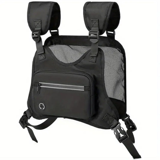 Running vest, Chest bag, Adjustable reflective mesh pocket