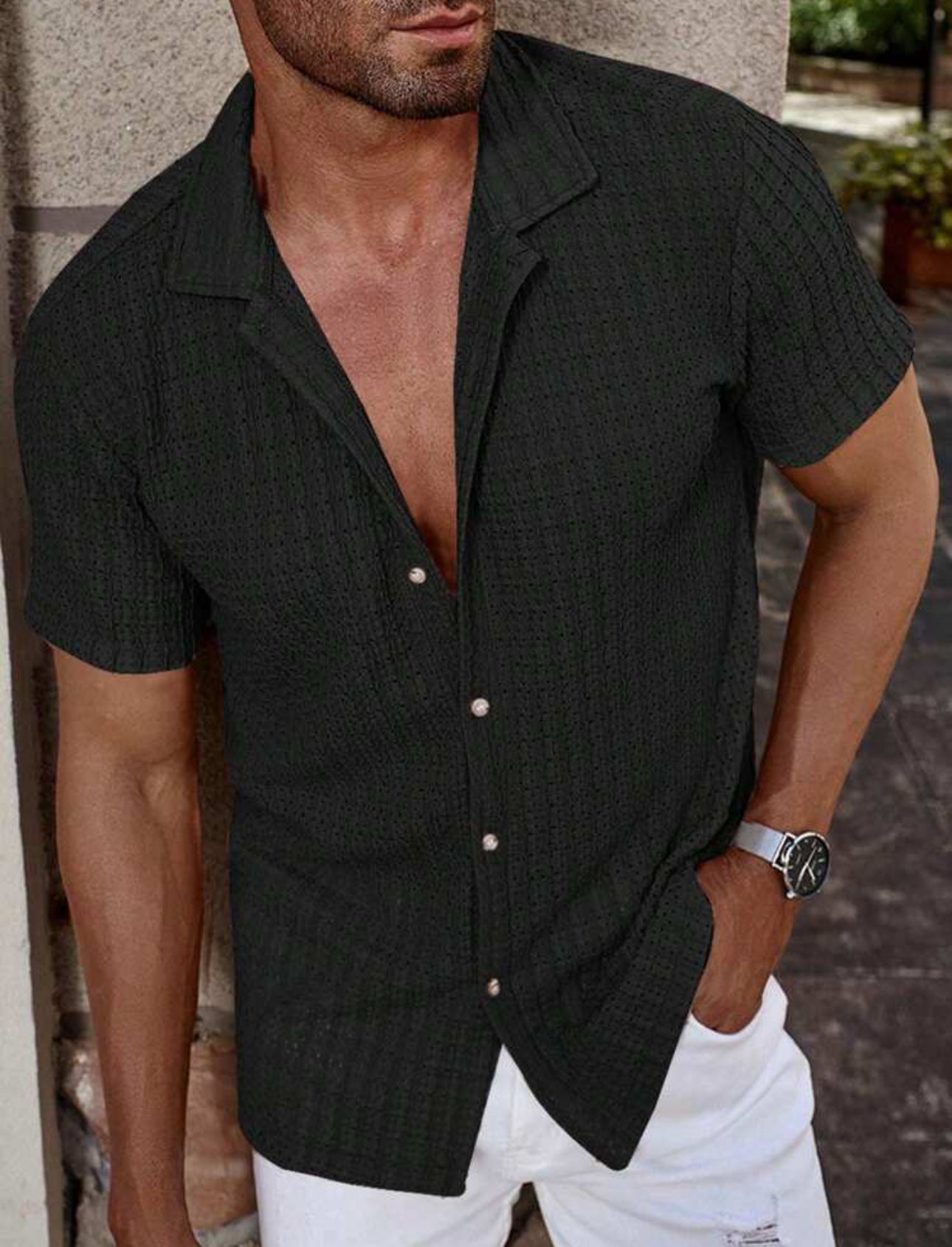 New Men's Fashion Casual Slim Top