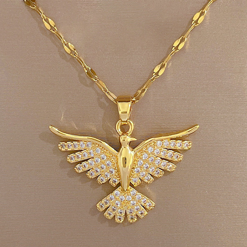 Phoenix Wings Necklace Light Luxury Women