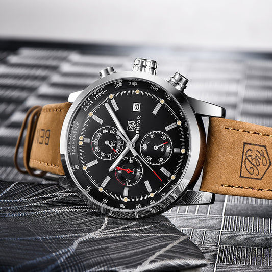 Men’s luxury leather watch
