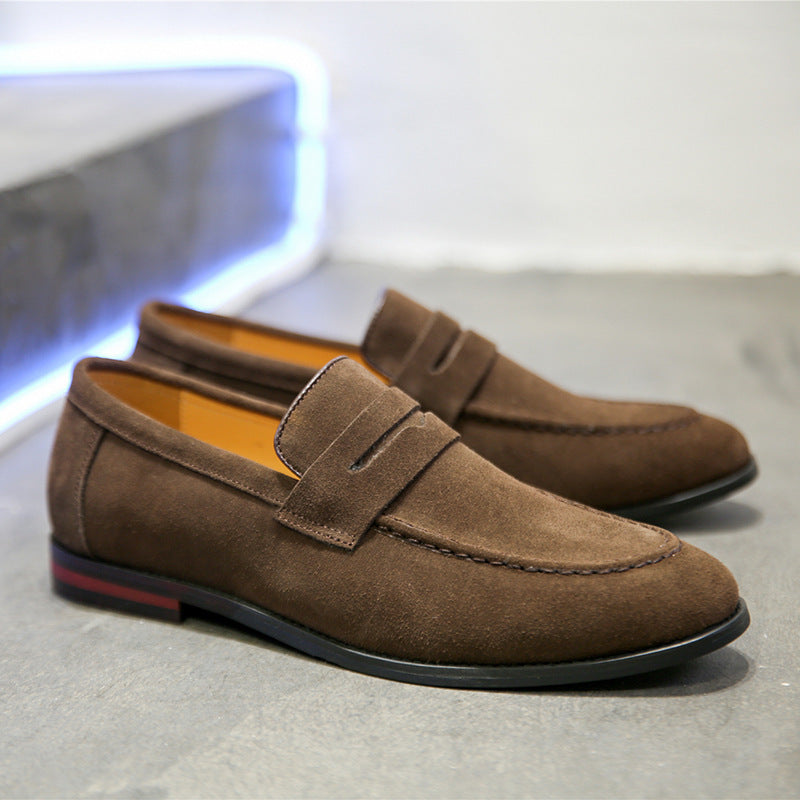 Casual Nubuck Leather Lazy Shoes for Men