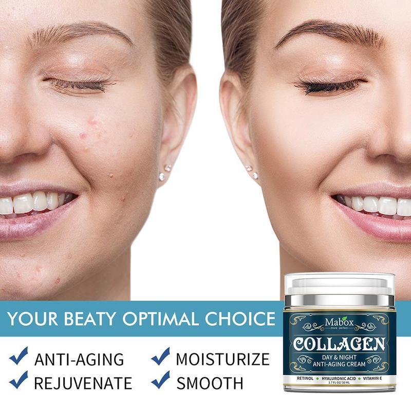 Collagen moisturizing facial cream, skin care, anti-aging facial cream
